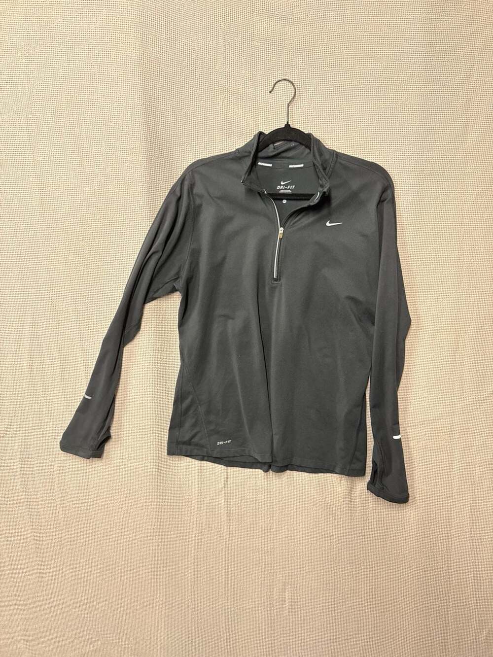 Nike Running Dri-FIT Women's 1/2-Zip Black Long Sleeve Training Top Size XL